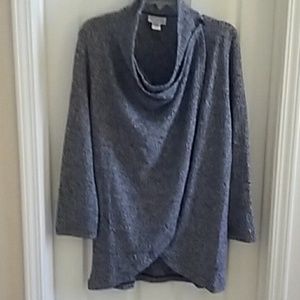 Draping tweed sweater
